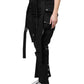 Black Cotton High Waist Cargo Pants