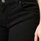 Black Cotton High Waist Skinny Denim Jeans