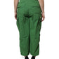 Green Cotton High Waist Cargo Pants