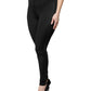 Black Nylon High Waist Slim Fit Pants