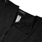 Black Polyester High Waist Slim Pants