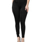 Black Nylon High Waist Slim Fit Pants