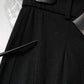 Black Nylon High Waist Slim Fit Pants
