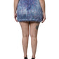 Multicolor Plush Fabric High Waist Mini Skirt