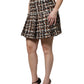 Multicolor High Waist Tartan Tweed Mini Skirt