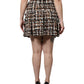Multicolor High Waist Tartan Tweed Mini Skirt