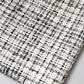 White Black High Waist Tartan Tweed Mini Skirt