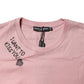 Pink Logo Print Cotton Crew Neck T-shirt