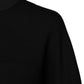 Black Cotton Crew Neck Sweatshirt Sweater