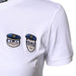 White #DGFamily Cotton Crew Neck T-shirt