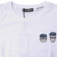 White #DGFamily Cotton Crew Neck T-shirt