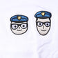 White #DGFamily Cotton Crew Neck T-shirt