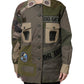 Military Green Cotton Button Down Jacket