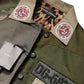 Military Green Cotton Button Down Jacket