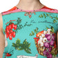 Multicolor Floral Silk Sleeveless Tank Top