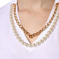 White Necklace Cotton Short Sleeve T-shirt