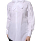 White Ascot Collar Long Sleeve Blouse Top