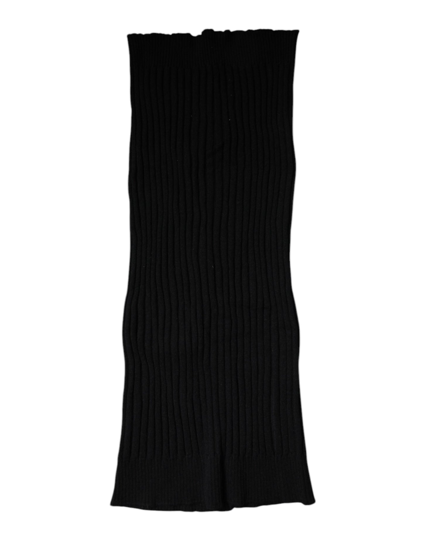 Black Cashmere Knitted Neck Warmer Foulard Scarf
