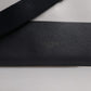 Black White Leather Logo Embossed Crossbody Bag