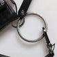 Black Leather Logo Purse Shoulder Crossbody Bag