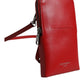 Red Leather Purse Phone Sling Crossbody Neck Strap Bag