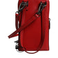 Red Leather Purse Phone Sling Crossbody Neck Strap Bag