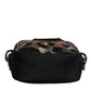 Multicolor Leopard Jacquard Logo Plaque Neck Strap Bag