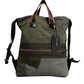 Military Green Patchwork Rucksack Backpack Bag
