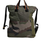 Military Green Patchwork Rucksack Backpack Bag
