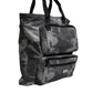 Gray Camo Cotton Multiple Compartments Tote Bag