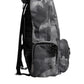 Gray Cotton Camouflage Logo Plaque Backpack Bag