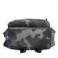 Gray Cotton Camouflage Logo Plaque Backpack Bag