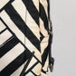 Black White Nylon Leather Travel Back Pack Bag