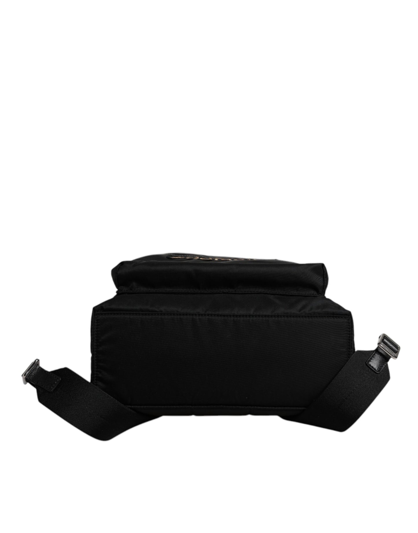 Black Nylon #DGFAMILY Embellished Backpack VULCANO Bag