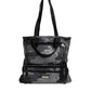 Black Camouflage Shoulder Strap Logo Plaque Bag