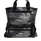 Black Camouflage Shoulder Strap Logo Plaque Bag