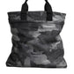 Black Camouflage Shoulder Strap Logo Plaque Bag