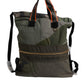 Military Green Patchwork Rucksack Backpack Bag