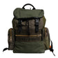 Military Green Patchwork Travel Backpack Bag