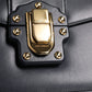 Black Calfskin Leather Shoulder Strap Bag