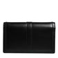 Black Calfskin Leather Chain Strap Shoulder Crossbody Bag