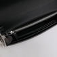 Black Calfskin Leather Chain Strap Shoulder Crossbody Bag