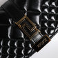 Black Calf Leather Quilted Shoulder Strap Bag