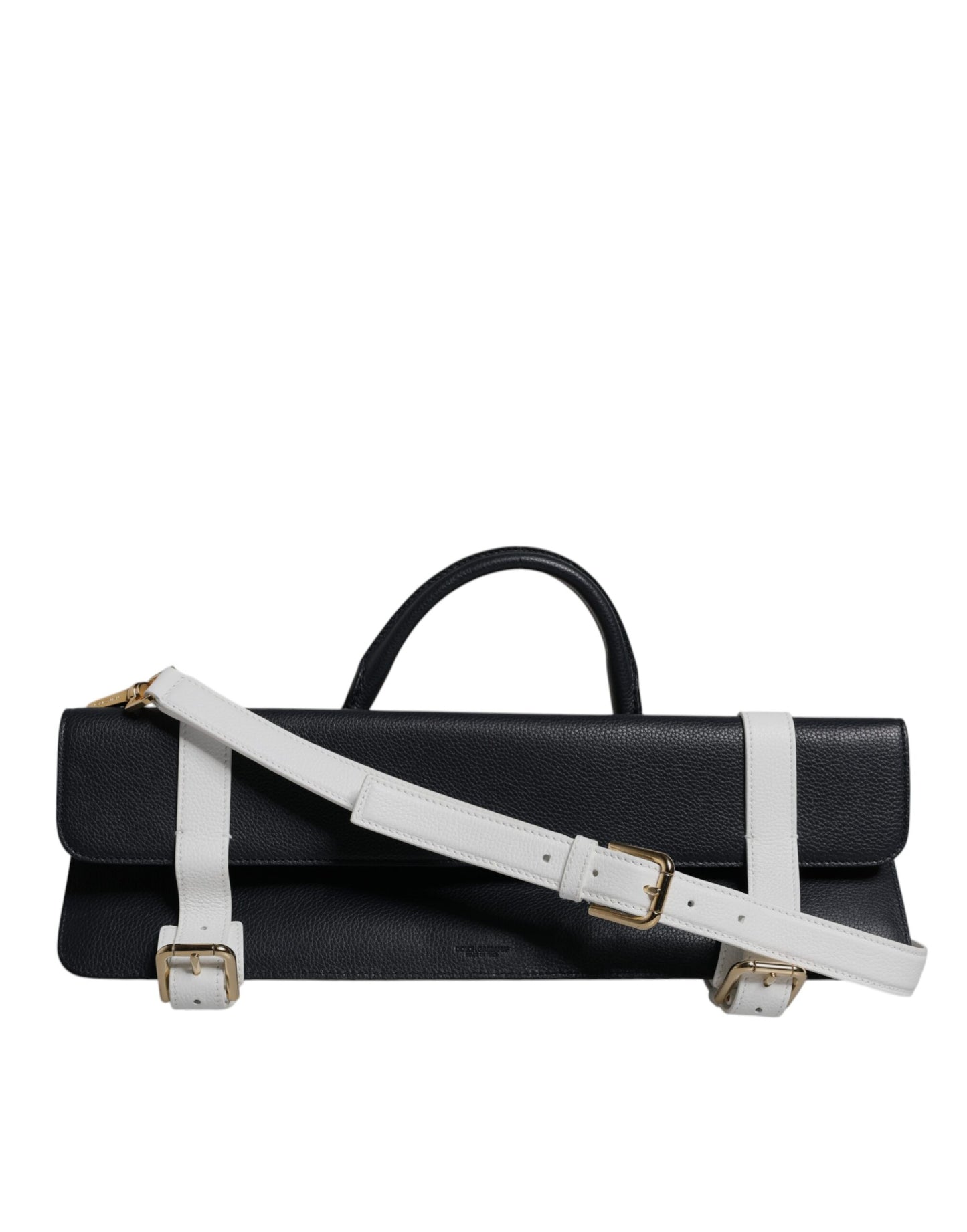 Blue White Calfskin Leather Crossbody Shoulder Bag