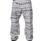 White Logo Print Straight Men Denim Jeans