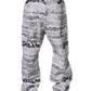 White Logo Print Straight Men Denim Jeans