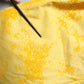 Yellow Tie Dye Cotton Straight Denim Jeans