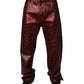 Red Leopard Cotton Straight Men Denim Jeans
