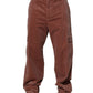 Brown Corduroy Cotton Cargo Men Denim Jeans