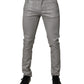 Gray Cotton Stretch Men Slim Fit Denim Jeans